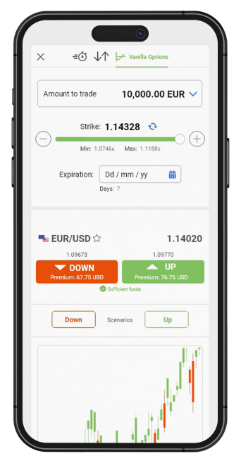 vanillaOptions Smartphone